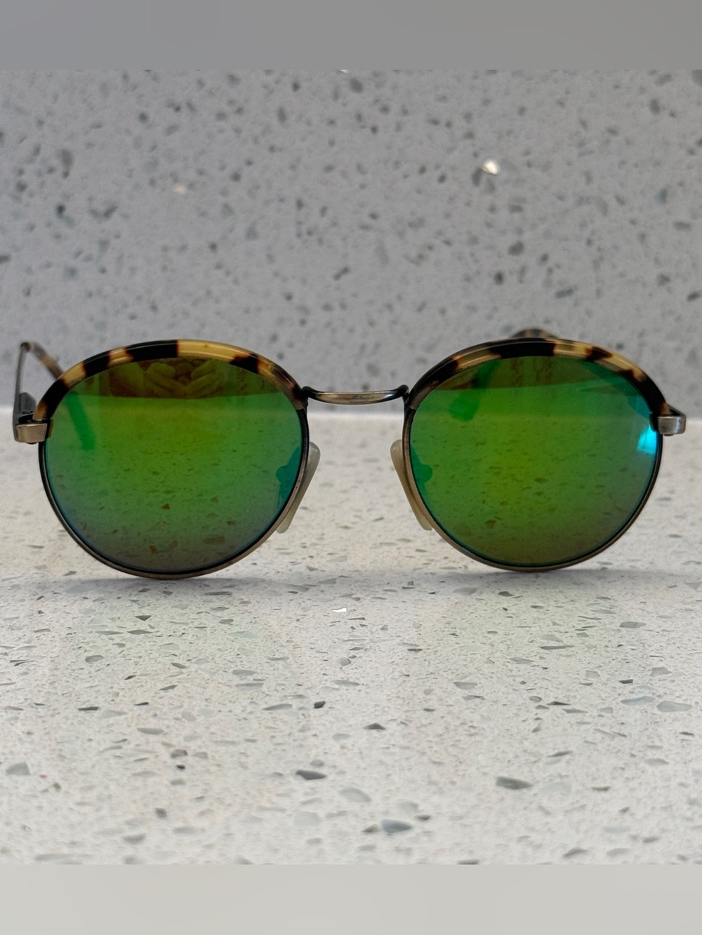 😎 Vintage Revo Round TortoiseShell Frame with Green Mirror Lenses Sunglasses 😎